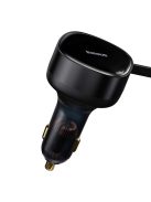 Car charger 2in1 33W 2x USB C (male) Baseus Enjoyment - black