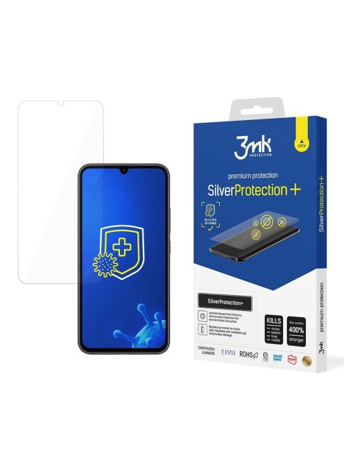 Screen protector for Samsung Galaxy A34 5G antibacterial screen protector for gamers from the 3mk Silver Protection+ series