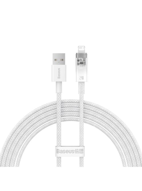 Baseus Explorer Series cable USB - Lightning 2.4A 2 m white (CATS010102)