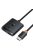 Baseus AirJoy 2in1 4K 60Hz bi-directional HDMI adapter with built-in 1m cable - black