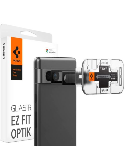 CAMERA COVER Spigen OPTIK.TR ”EZ FIT” CAMERA PROTECTOR 2-PACK GOOGLE PIXEL 7A BLACK