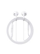 Joyroom JR-EW01 in-ear wired mini jack headphones with remote control - white