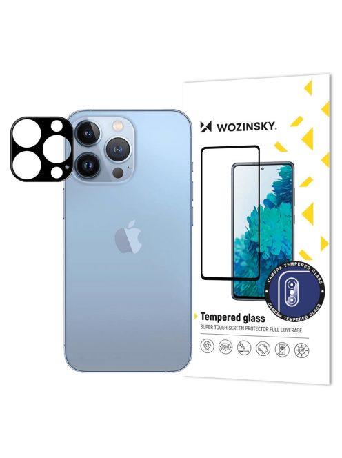 9H tempered glass for iPhone 15 Pro Wozinsky Full Camera Glass - black