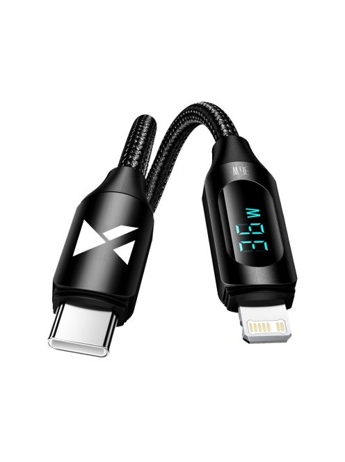 Wozinsky WUCLC2 Lightning - USB-C 36W 480Mb/s cable 2m with display - black