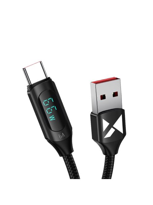 Wozinsky WUACC2 USB A - USB C Cable with Display 66W 6A 2m - Black