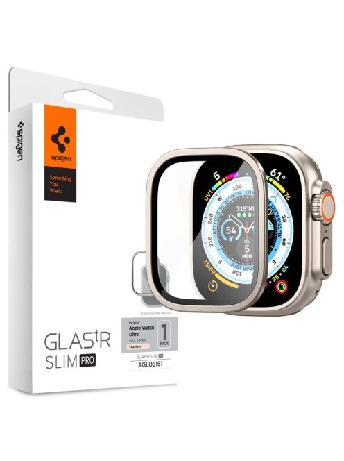 TEMPERED GLASS Spigen GLAS.TR SLIM PRO Apple Watch ULTRA (49 MM) TITANIUM