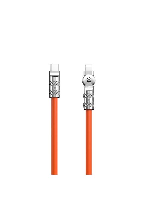 Dudao L24CL USB-C - Lightning angled cable with 180° rotation 30W 1m - orange