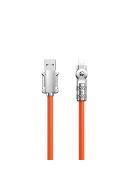 Dudao L24AL USB-A - Lightning angled cable with 180° rotation 30W 1m - orange