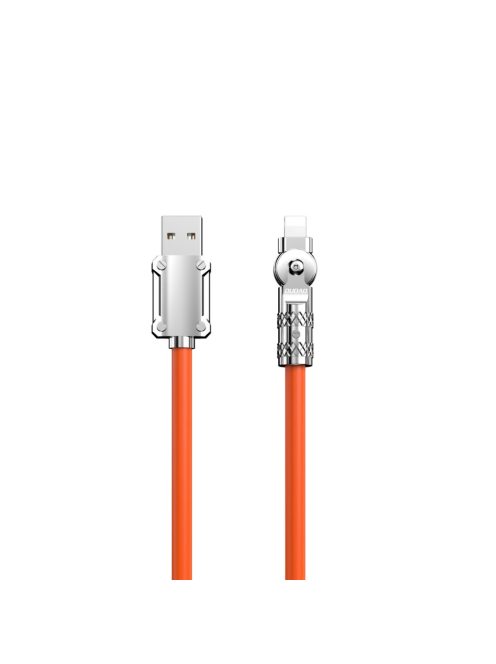 Dudao L24AL USB-A - Lightning angled cable with 180° rotation 30W 1m - orange