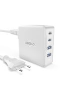 GaN 100W fast wall charger 2 x USB-C / 2 x USB Dudao A100EU - white