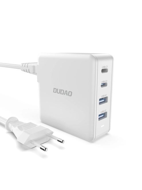 GaN 100W fast wall charger 2 x USB-C / 2 x USB Dudao A100EU - white