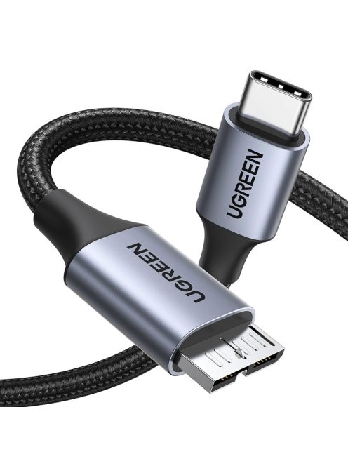 USB C / micro USB-B 3.0 cable Ugreen US565 5Gb/s 3A 1m - gray