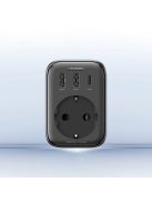 Wall charger 30W (2xUSB/USB C/AC) / adapter EU - UK 13A Ugreen CD314 - black