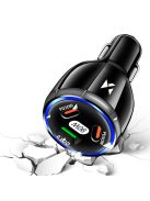 Wozinsky WCCCA car charger 2x USB-C 1x USB-A 90W PD QC - black