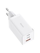 GaN 2xUSB C 1xUSB 65W fast charger Baseus GaN5 Pro + USB C - USB C 100W cable - white