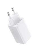 GaN 2xUSB C 1xUSB 65W fast charger Baseus GaN5 Pro + USB C - USB C 100W cable - white