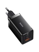 GaN 2xUSB C 1xUSB 65W fast charger Baseus GaN5 Pro + USB C - USB C 100W cable - black