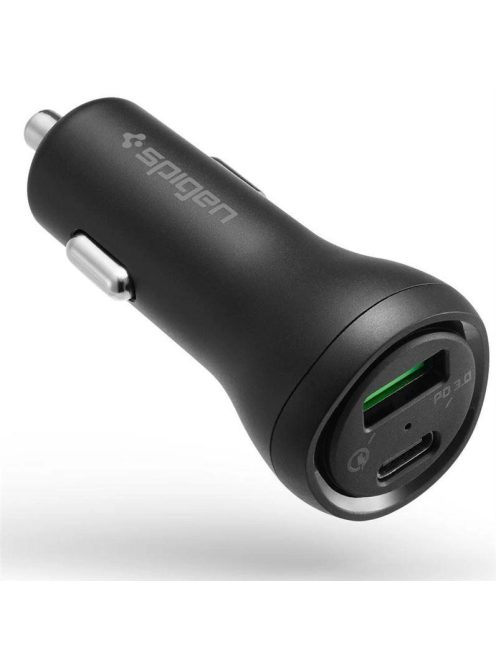 Spigen STEADIBOOST F31QC 2-PORT CAR CHARGER PD27W/QC3.0 BLACK