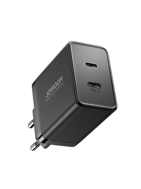 Joyroom JR-TCF09 fast charger 2x USB-C 40W - black