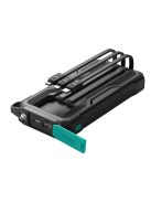 Powerbank 10000mAh Joyroom JR-L016 with built-in USB-C/micro USB/ Lightning cables - black