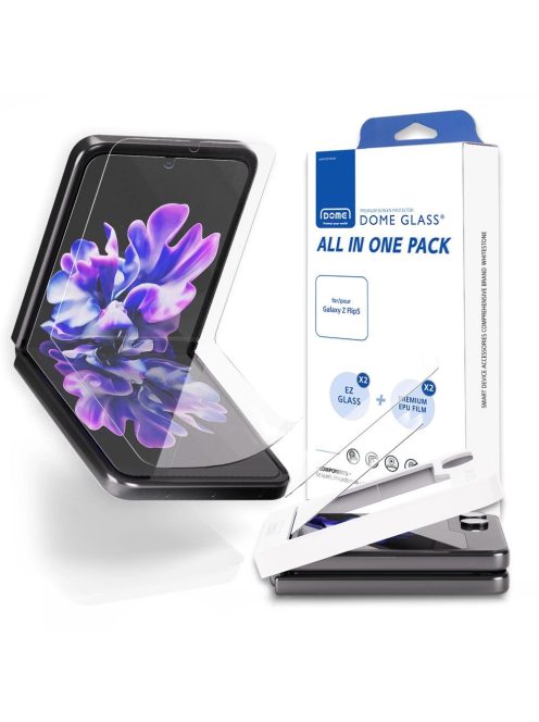 Whitestone ALL-IN-ONE PROTECTIVE FOIL 2-SET GALAXY Z Flip 5 CLEAR