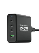 Wozinsky WGCSB 240W GaN wall charger USB-A / 3 x USB-C - black