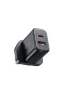 UK Joyroom FlashSeries JR-TCF05 20W USB-A USB-C Charger - Black