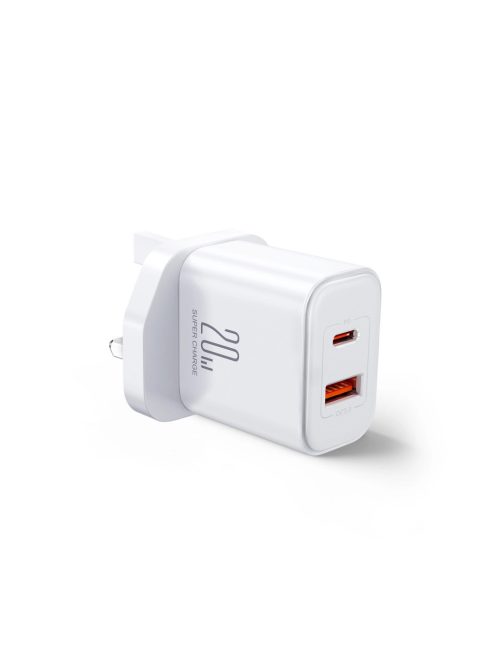 UK Joyroom FlashSeries JR-TCF05 20W USB-A USB-C charger - white