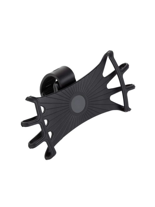 Swivel silicone bike holder with replaceable head - black