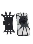 Swivel silicone bike holder - black