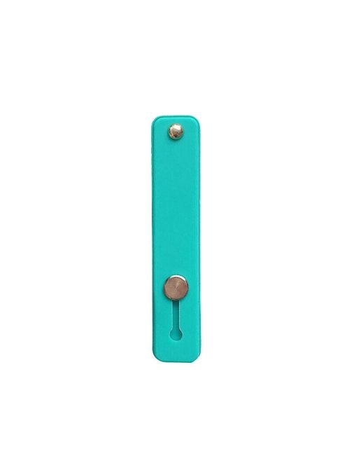 Self-adhesive finger holder with zipper - light blue