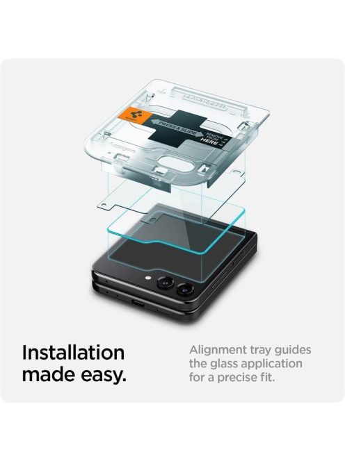 TEMPERED GLASS Spigen GLAS.TR "EZ FIT" 2-PACK GALAXY Z Flip 5 CLEAR