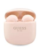 Guess Classic EST Logo TWS Bluetooth headphones + docking station - pink