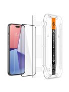 TEMPERED GLASS Spigen GLAS.TR "EZ FIT" FC 2-PACK IPHONE 15 BLACK