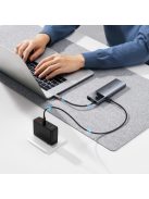 HUB 11in1 Baseus Metal Gleam Series USB-C to USB-C PD / USB-C / 3x USB-A / HDMI / AUX / RJ-45 / SD TF - gray