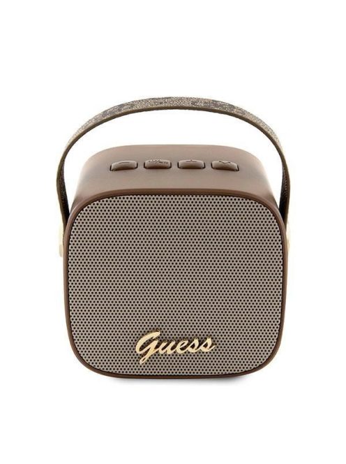 Guess Bluetooth speaker GUWSB2P4SMW Speaker mini brown/bown 4G Leather Script Logo with Strap