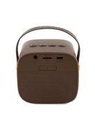 Guess Bluetooth speaker GUWSB2P4SMW Speaker mini brown/bown 4G Leather Script Logo with Strap