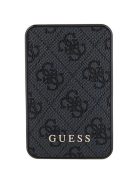 Guess Powerbank 15W GUPB5LP4GEGK 5000mAh black/black 4G Leather Metal Logo