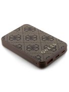 Guess Powerbank 15W GUPB5LP4GEGW 5000mAh brown/brown 4G Leather Metal Logo