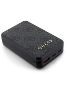 Guess Powerbank 18W GUPB10DP4GEGK 10000mAh black/black 4G Leather Metal Logo