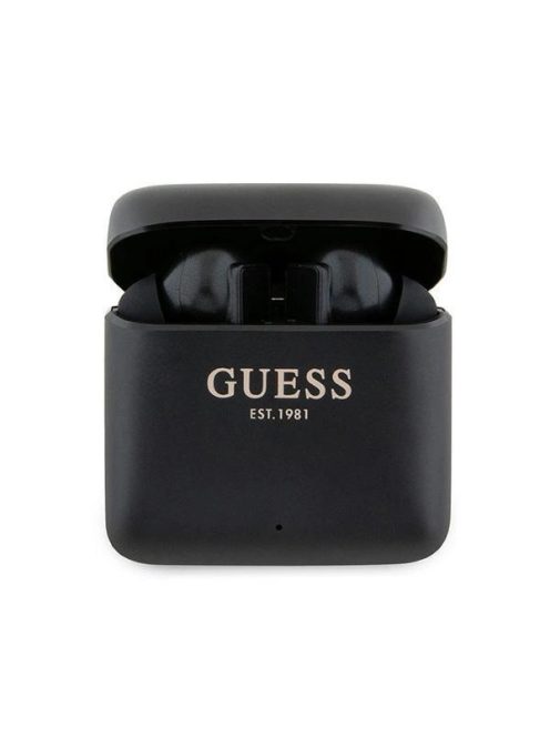 Guess Bluetooth headphones GUTWSSU20ALEGK TWS + docking station black/black Printed Logo