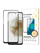 Durable Wozinsky Full Glue Tempered Glass for Motorola G73 Full Screen with Frame - Black