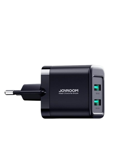 Joyroom JR-TCN01 2xUSB-A 12W 2.4A mains charger - black