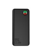 Joyroom JR-L014 22.5W 10000mAh power bank with built-in USB-C / Lightning cables + USB-A - USB-C cable 0.25m - black