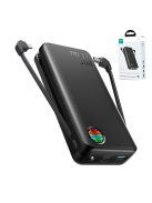 Joyroom JR-L015 20000mAh 22.5W Powerbank with USB-C Lightning Cables - Black