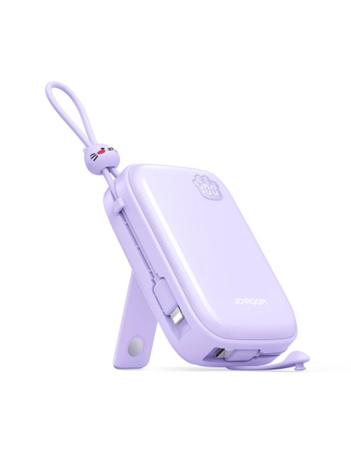 Powerbank Joyroom JR-L008 Plus Cutie Series 22.5W 20000mAh with stand + USB-A - USB-C cable - purple