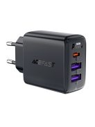 Acefast A57 PD 35W GaN charger 2 x USB-A + USB-C with 3 ports - black