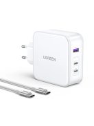 Ugreen Nexode CD289 GaN network charger USB-A/2xUSB-C 140W + USB-C - USB-C cable 1.5m - white