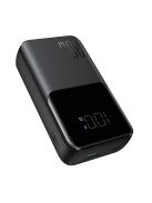 Joyroom JR-PBC07 20000mAh 30W mini power bank with USB-C and Lightning cables - black