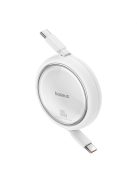 Baseus Free2Draw Mini USB-C - USB-C 100W 1m retractable cable - white